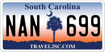 SC license plate NAN699