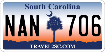SC license plate NAN706