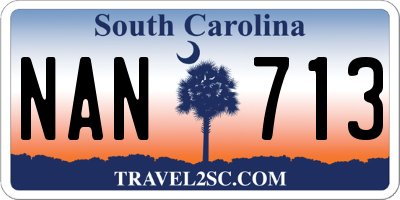 SC license plate NAN713
