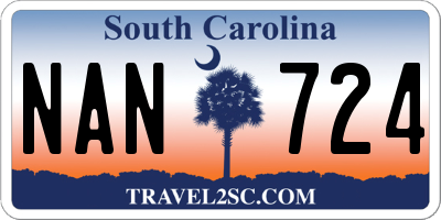 SC license plate NAN724