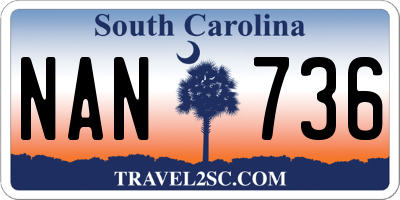 SC license plate NAN736