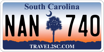 SC license plate NAN740