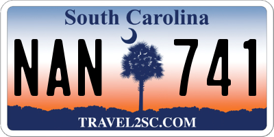 SC license plate NAN741