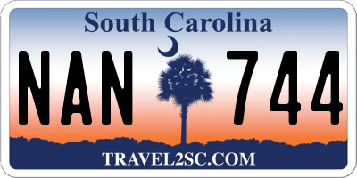 SC license plate NAN744