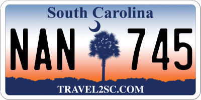 SC license plate NAN745