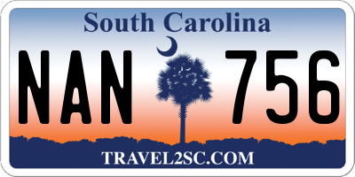 SC license plate NAN756