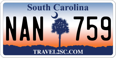 SC license plate NAN759