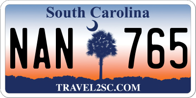 SC license plate NAN765