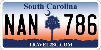 SC license plate NAN786