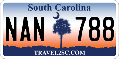 SC license plate NAN788
