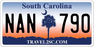 SC license plate NAN790