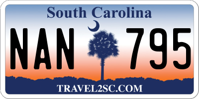 SC license plate NAN795