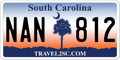 SC license plate NAN812