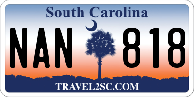 SC license plate NAN818