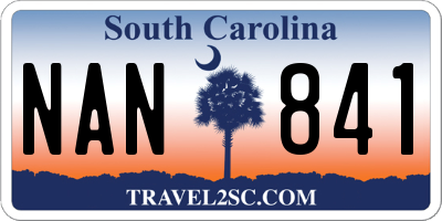 SC license plate NAN841