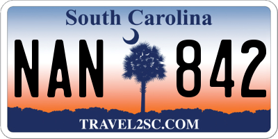 SC license plate NAN842