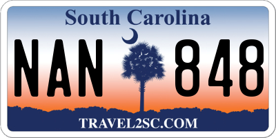 SC license plate NAN848