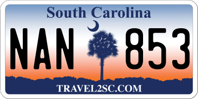 SC license plate NAN853