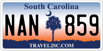 SC license plate NAN859