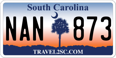 SC license plate NAN873