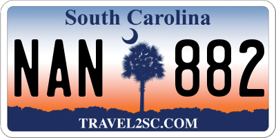 SC license plate NAN882