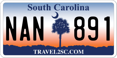 SC license plate NAN891