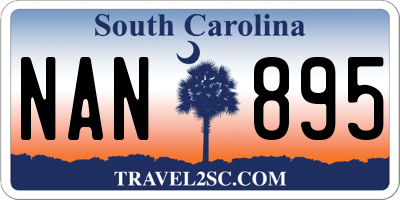 SC license plate NAN895