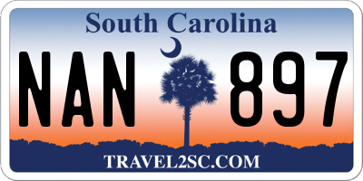 SC license plate NAN897