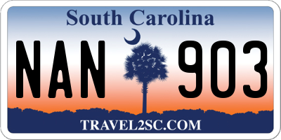 SC license plate NAN903