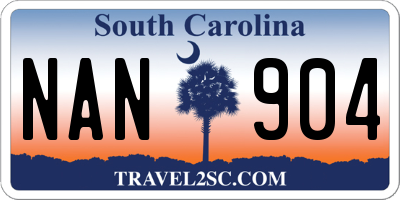 SC license plate NAN904