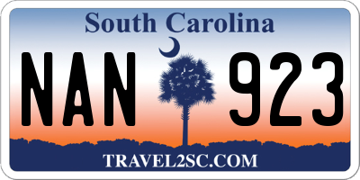 SC license plate NAN923