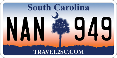 SC license plate NAN949