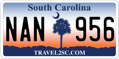SC license plate NAN956