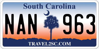 SC license plate NAN963