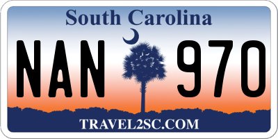 SC license plate NAN970
