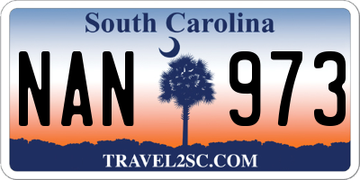 SC license plate NAN973