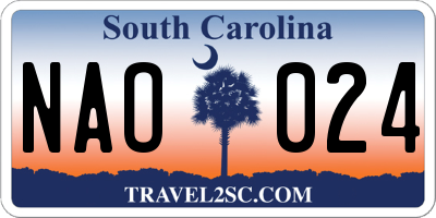 SC license plate NAO024