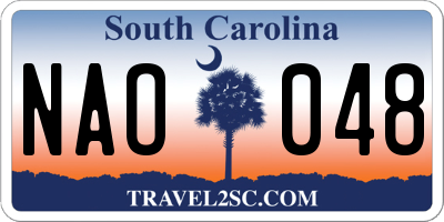 SC license plate NAO048