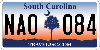 SC license plate NAO084
