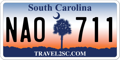 SC license plate NAO711