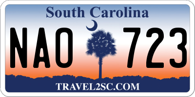 SC license plate NAO723