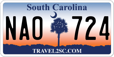 SC license plate NAO724