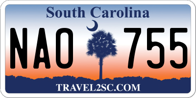 SC license plate NAO755