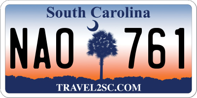 SC license plate NAO761
