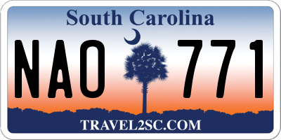 SC license plate NAO771