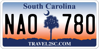 SC license plate NAO780