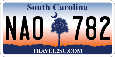 SC license plate NAO782
