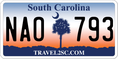 SC license plate NAO793