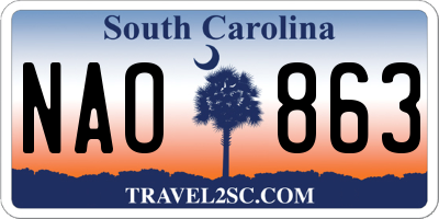 SC license plate NAO863