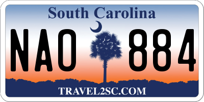 SC license plate NAO884